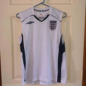 England National Soccer Team sleeveless shirt. Umbro. Size Medium